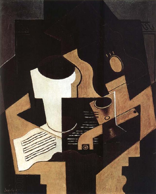 Juan Gris Guitar Pipe and Score oil painting picture